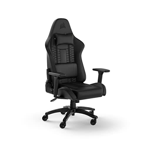 Corsair TC100 RELAXED Gaming Chair - Leatherette Black/Black image