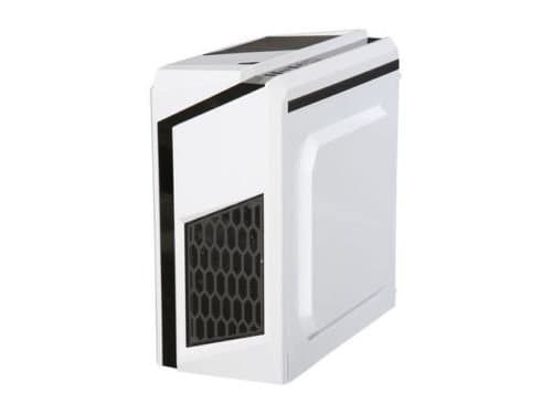 DIYPC F2 Micro ATX Mini Tower White Acrylic Side Panel image