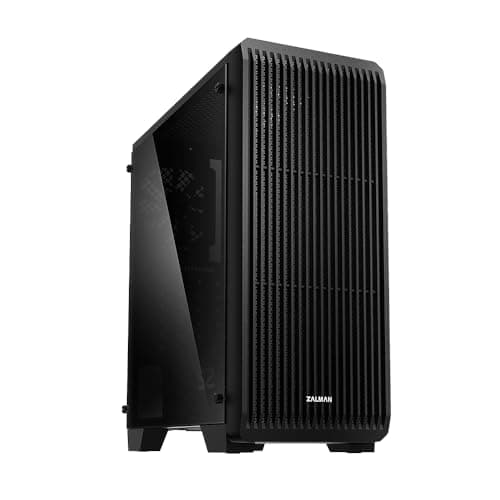 Zalman S2 ATX Mid Tower Black with Tempered Glass Side Panel and USB 3.2 Gen 1 Type-A, USB 2.0 Type-A image