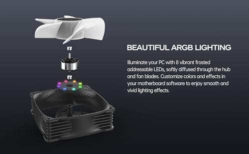 Geometric Future Squama 3805 120mm Black Addressable RGB PWM 115 CFM 1-Pack image