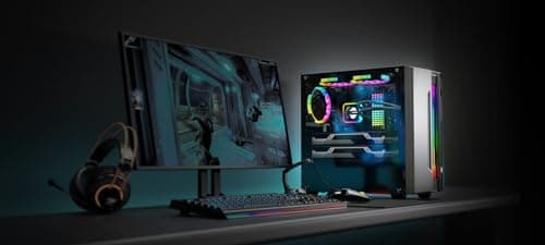 Cougar Gemini M MicroATX Mini Tower Black Tempered Glass Side Panel image