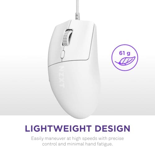 NZXT Lift 2 Ergo White Wired Optical Mouse image