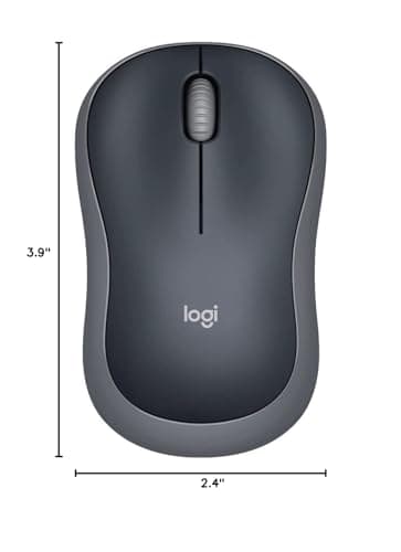Logitech M185 Optical Wireless Gray Mouse image