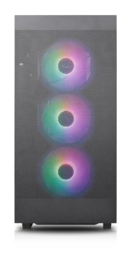 Rosewill Helium Flow RGB ATX Mid Tower Black Tempered Glass image