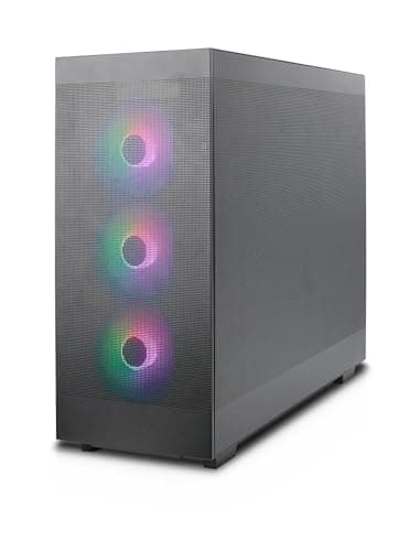 Rosewill Helium Flow RGB ATX Mid Tower Black Tempered Glass image