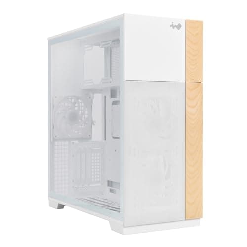 In Win F5 ATX Full Tower White Tempered Glass Side Panel, USB 3.2 Gen 2x2 Type-C, USB 3.2 Gen 1 Type-A image