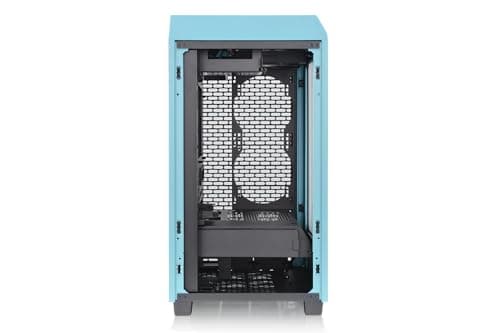 Thermaltake The Tower 200 Mini-ITX Tower Turquoise Tempered Glass Side Panel image