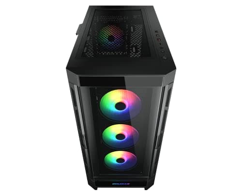 Cougar Duoface Pro RGB ATX Mid Tower Black with Tempered Glass Side Panel, USB 3.2 Gen 2 Type-C, USB 3.2 Gen 1 Type-A, and USB 2.0 Type-A image
