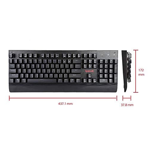 Redragon K557 RGB Backlit Waterproof Mechanical Gaming Keyboard with Blue Switches, Anti-ghosting 104 Keys image