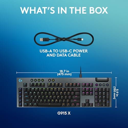 Logitech G915 X RGB Wired Logitech GL Linear Gaming Keyboard image