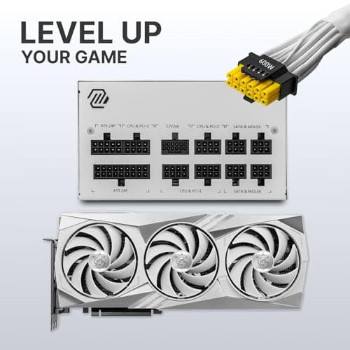 MSI MAG A850GL PCIE5 White 850W Fully Modular 80+ Gold ATX image