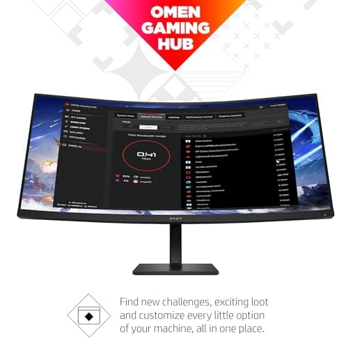 HP OMEN 34c 34" 3440x1440 165Hz VA Curved Monitor image