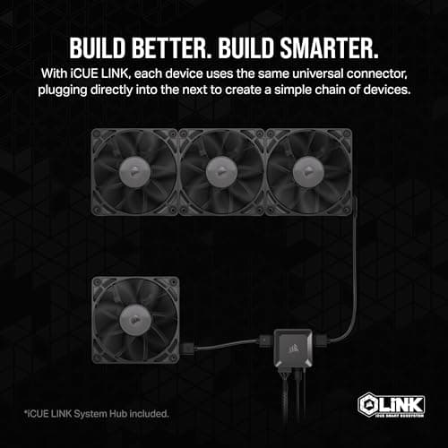 Corsair iCUE LINK RX120 120mm Black 3-Pack image