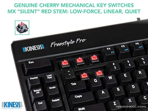 Kinesis Gaming Freestyle Pro Quiet Wired Ergonomic Split Mechanical Gaming Keyboard image