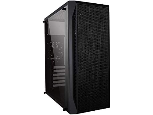 DIYPC DIY-S07 ATX Mid Tower Black with Acrylic Side Panel and USB 3.2 Gen 1 Type-A, USB 2.0 Type-A image