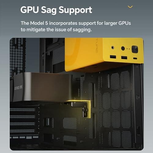 Geometric Future Model 5 Fanless ATX Mid Tower White Tempered Glass Side Panel image