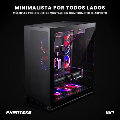 Phanteks NV7 ATX Full Tower Black with Tempered Glass Side Panel and USB 3.2 Gen 2 Type-C, USB 3.2 Gen 1 Type-A image