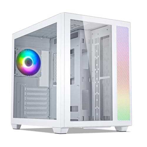 Vetroo AL700 ATX Mid Tower White Tempered Glass image
