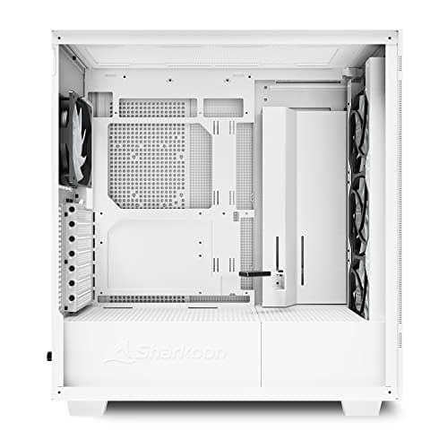 SHARKOON Rebel C50 RGB ATX Mid Tower White Tempered Glass Side Panel image