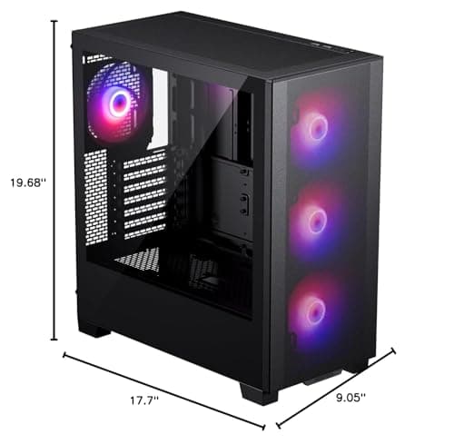 Phanteks XT PRO ULTRA ATX Mid Tower Black with Tempered Glass Side Panel and USB 3.2 Gen 2 Type-C, USB 3.2 Gen 1 Type-A image