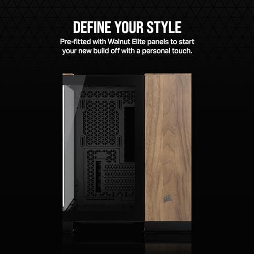 Corsair 2500X Micro ATX Mini Tower Walnut with Tempered Glass Side Panel image