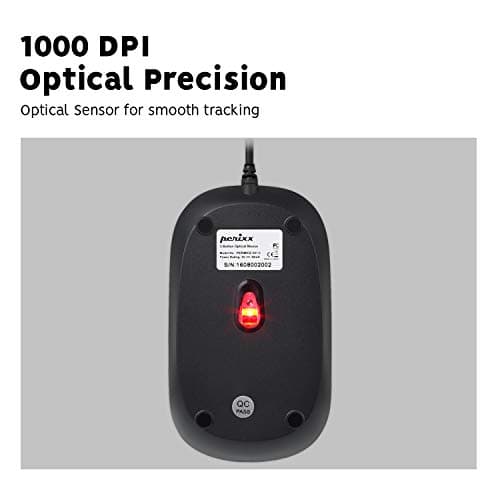 Perixx PERIMICE-201P B Wired Optical Mouse image