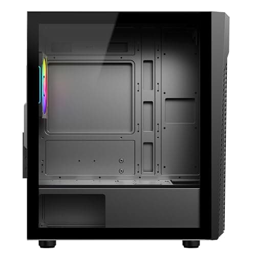 CiT Alpha Micro ATX Mid Tower Black with Tempered Glass Side Panel and USB 3.2 Gen 1 Type-A USB 2.0 Type-A image