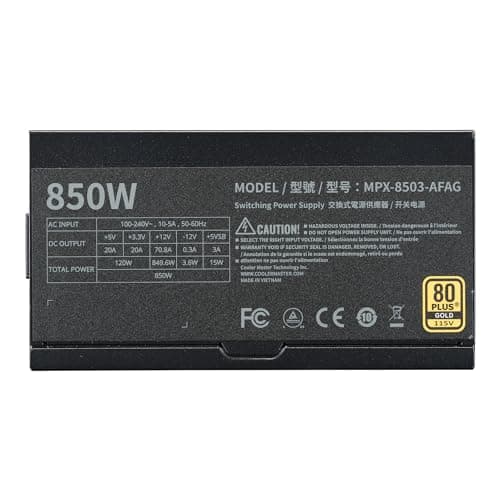 Cooler Master MWE Gold 850 V3 850W Fully Modular 80+ Gold Certified image