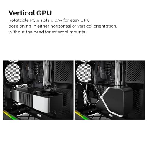 Montech HS01 PRO ATX Mid Tower Black Tempered Glass Side Panel with USB 3.2 Gen 2 Type-C and USB 3.2 Gen 1 Type-A image