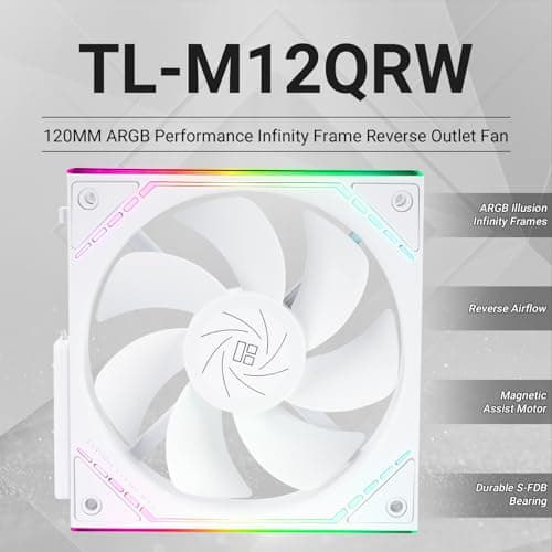 Thermalright TL-M12QRW 120mm White Addressable RGB PWM 47.6 CFM image