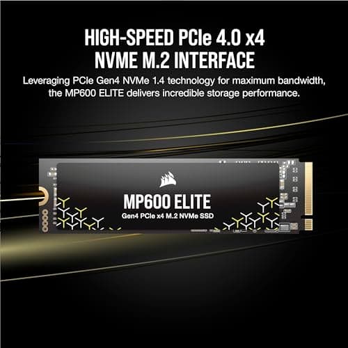 Corsair MP600 ELITE 4TB M.2-2280 SSD PCIe 4.0 X4 NVMe image