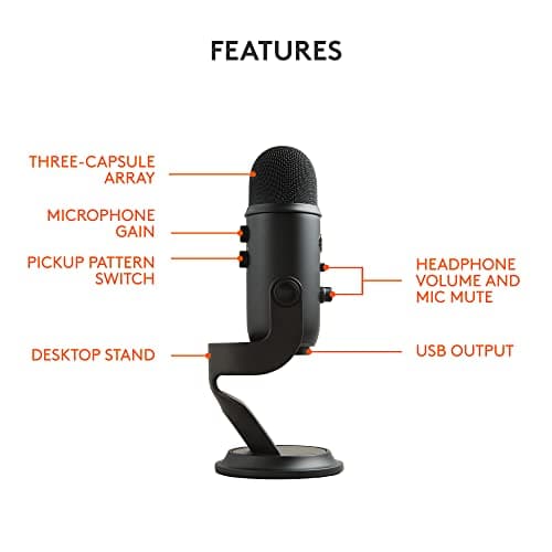 Blue Yeti USB Microphone - Blackout image