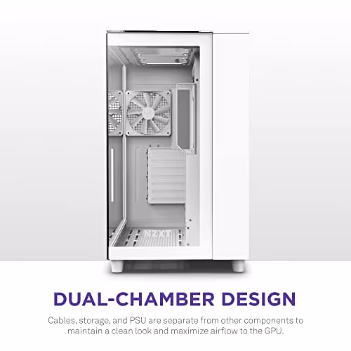 NZXT H9 Elite ATX Mid Tower White with Tempered Glass Side Panel and USB 3.2 Gen 2x2 Type-C, USB 3.2 Gen 1 Type-A image