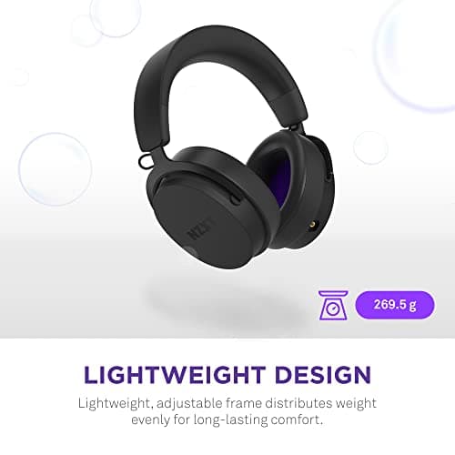 NZXT Relay Wired Closed-Back Headphones Black / Purple image