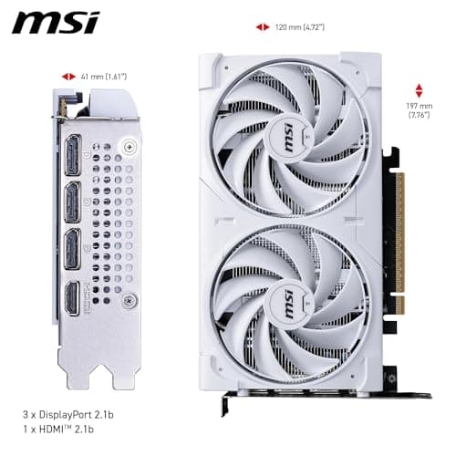 MSI VENTUS 2X OC GeForce RTX 5060 8GB GDDR7 White image