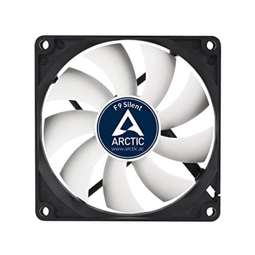 ARCTIC F9 Silent - 92 mm Case Fan, Extra Quiet Motor, Computer, Almost inaudible, Push- or Pull Configuration, Fan Speed: 1000 RPM - Black image