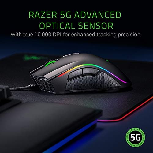 RAZER MAMBA ELITE: 5G True 16,000 DPI Optical Sensor - 9 Programmable Buttons - Ergonomic Form Factory - Razer Chroma Enabled - Esports Gaming Mouse (Renewed) image