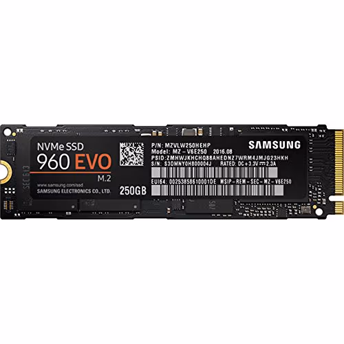 Samsung 960 Evo 250GB SSD M.2-2280 PCIe 3.0 x4 NVMe image