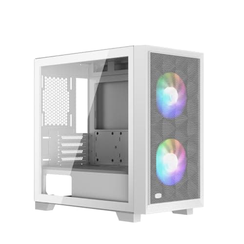 PC Cooler CPS C3D310 ARGB Micro ATX Mid Tower White Tempered Glass Side Panel image