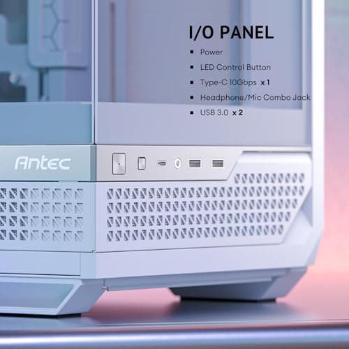 Antec C7 ATX Mid Tower White Tempered Glass Side Panel ARGB image