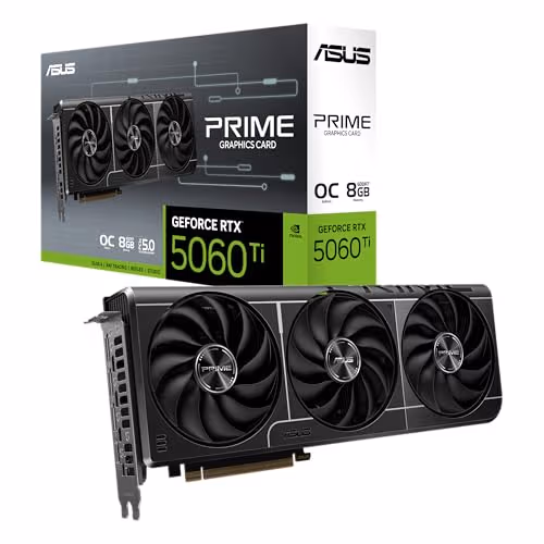 Asus PRIME OC GeForce RTX 5060 Ti 8GB GDDR7 Black image