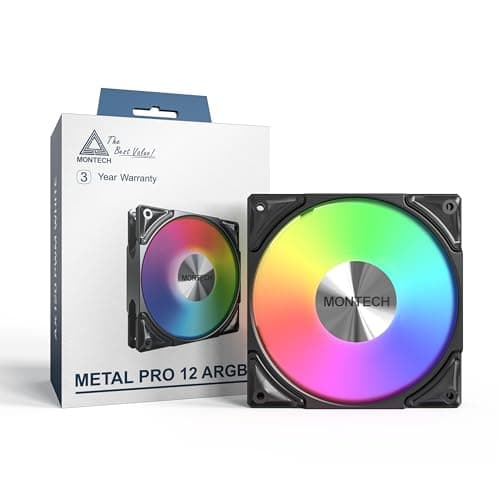 Montech Metal Pro 120mm Black Addressable RGB PWM 76.2 CFM 1-Pack image