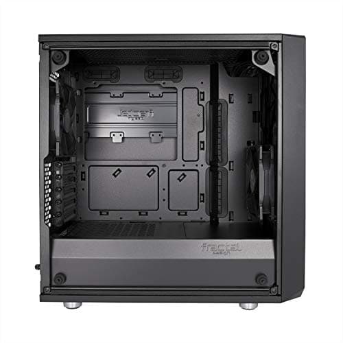 Fractal Design Meshify C Mini Micro ATX Mini Tower Black with Tinted Tempered Glass Side Panel and USB 3.2 Gen 1 Type-A image
