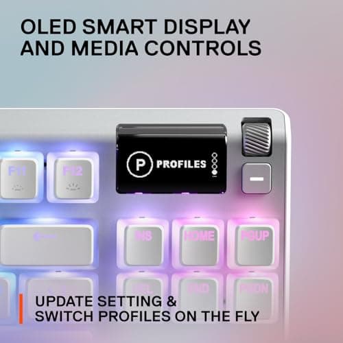 SteelSeries Apex 7 TKL Ghost RGB Wired SteelSeries QX2 Red Gaming Keyboard image