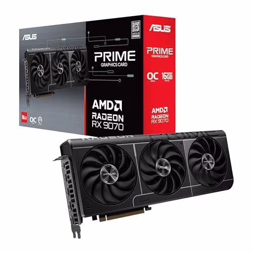 Asus PRIME OC Edition Radeon RX 9070 16GB GDDR6 Black image