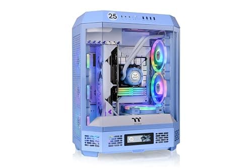 Thermaltake The Tower 600 ATX Mid Tower Blue Tempered Glass Side Panel image