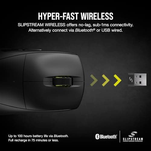 Corsair M75 AIR Wireless/Bluetooth/Wired Optical Mouse image