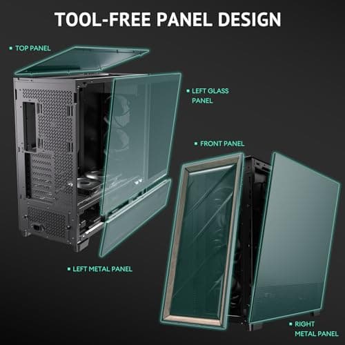 Antec FLUX PRO ATX Full Tower Black / Brown Tempered Glass image