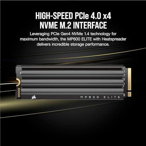 Corsair MP600 ELITE w/Heatsink 1TB SSD M.2-2280 PCIe 4.0 NVMe image