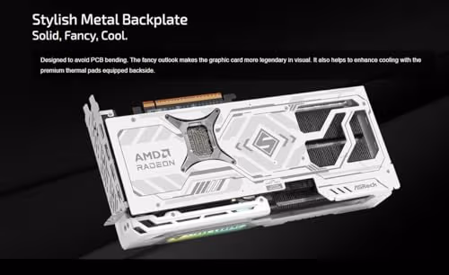 ASRock Steel Legend Radeon RX 9070 XT 16GB GDDR6 White / Gray image